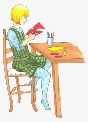 This Free Icons Png Design Of Blonde Girl Doing Crafts