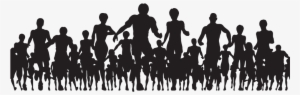 People Running Silhouette Png Picture Royalty Free - Mob Silhouette