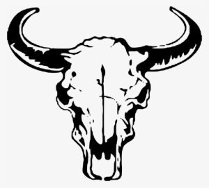 Buffalo Transparent Head Banner Freeuse Library - Steer Skull Clip Art