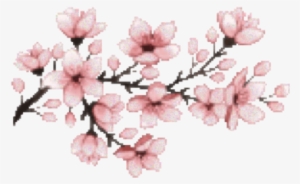 Flower Pink Sakura Japan Pixel - Cherry Blossom Tree Transparent Aesthetic