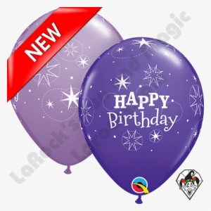 Alternative Views - - Happy Birthday Balloon Purple