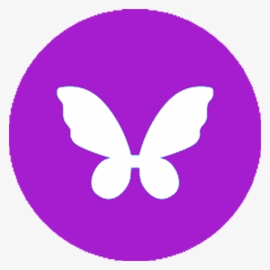 Purple Fairy - Butterfly Purple Clipart In Circle