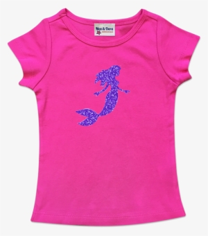 Cap Sleeve Purple Sparkle Mermaid Tee Available In - T-shirt