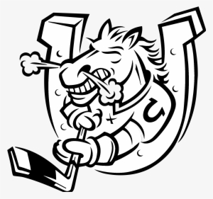 barrie colts 01 logo black and white - barrie colts logo