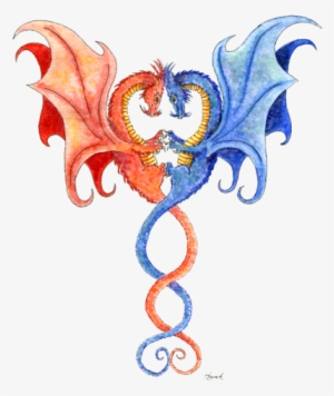 "dragon Art" "dragon Tattoo Art" Intertwined Dragons - Dragons Intertwined