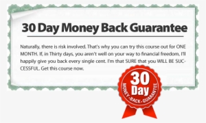 Guarantee - 30 Day Money Back Guarantee