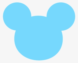 Mickey E Minnie - Baby Blue Mickey Head Clipart