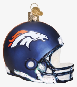 Denver Broncos Glass Helmet Ornament
