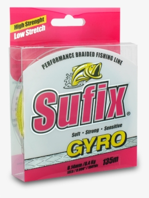 Sufix Gyro Pink - Braid Sufix Gyro Green - 135m Asu640181