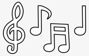 Svg Black And White Musical Clip Art - Colour In Music Notes