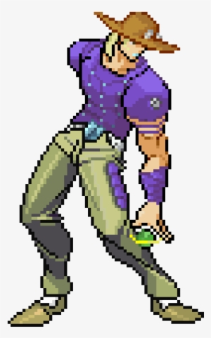 [fanart] Defaced A Jotaro Sprite And Made Gyro Out - Gyro