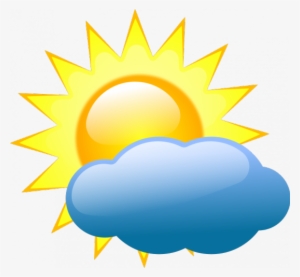 Pastel Colored Symbol For Partly Cloudy Sky Vector - Weather Symbols