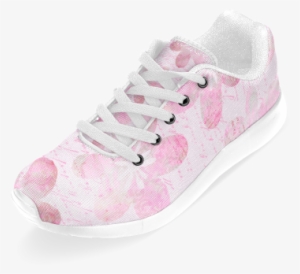 Watercolor Flower Pattern Women's Running Shoes - Watercolor Painting