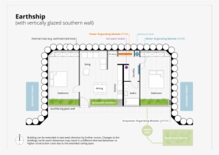 842px-earthship Plan With Vertically Glazed Southern