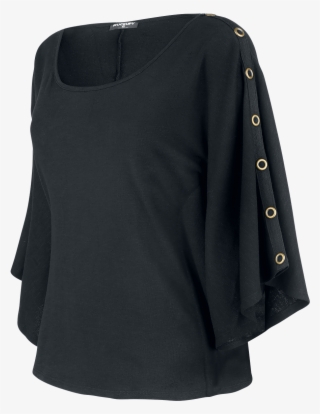 Rockupy Army Top Batwings Black T-shirt 330636 Jivjqez