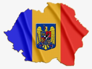 Romania Map-flag