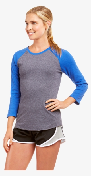 Juniors Heathered Baseball Tee