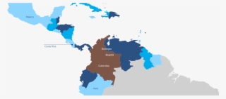 Colombia Central America (1 México (1) Perú (1)