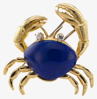 Estate Lapis Lazuli And Diamond Crab Brooch @shoprubylux