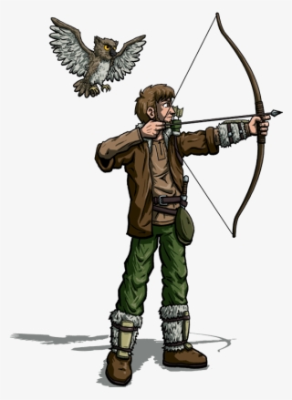 Jay As D&d Ranger With Owl Companion