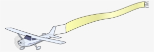 Small - Plane With Banner Clipart
