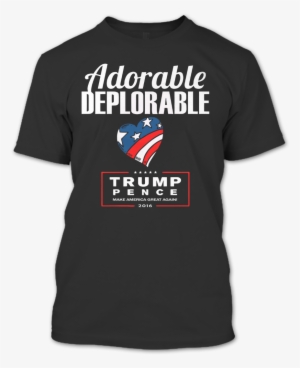 A Black T-shirt With The Shopify Logo - Adorable Deplorable Shirt Adorably Deplorable Tee