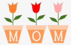 Pot Plant Clipart Spring - Border Mothers Day Clipart