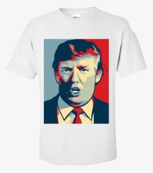 Donald Trump Red White & Blue T Shirt White - Donald Trump Shepard Fairey