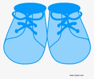 Blue Baby Shoes, Free Clip Art For Baby Shower - Transparent Background Baby Shower Clipart