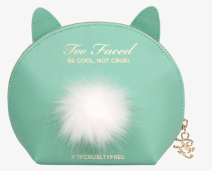Teal Cool Not Cruel Bunny Makeup Bag - Cosmetics