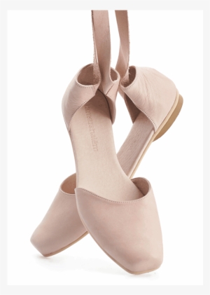 Ana, Blush Pink Leather Ballerina Shoes - Ballet Shoe