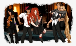 Princess Jasmine, Rajah, Aladdin, Merida, And Flynn - Harry Potter Characters Fan Art