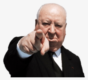 Alfred Hitchcock Pointing - Transparent Person Pointing Finger