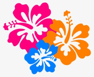Hawaiian Flower Clip Art Banner Royalty Free Library - Hibiscus Clip Art