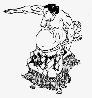 Sumo Wrestling Drawing Professional Wrestler Sports - Wrestling Black And White Clip Art