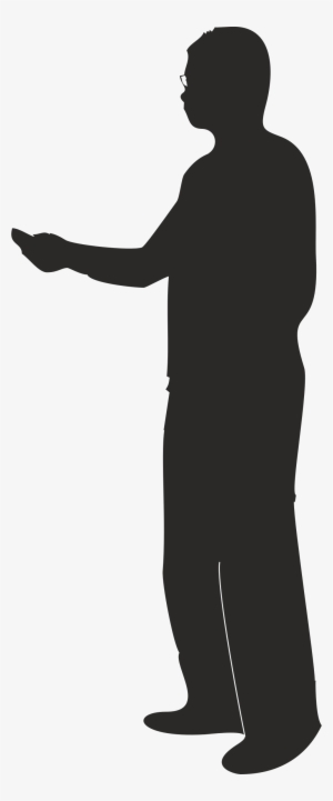 Clipart - Silhouette Person Pointing Png