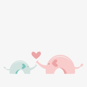 Mom And Baby Elephant Svg Scrapbook Cut File Cute Clipart - Baby And Mam Elephant Svg