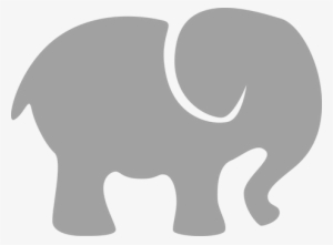 Elephant Gray Silhouette Animal Sign Baby - Free Elephant Clipart