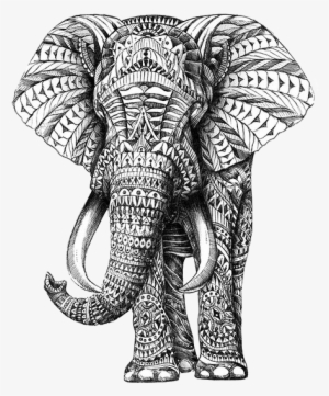 Drawn Elephant Hand Tumblr - Maori Elephant