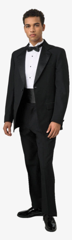 applause polyester 1-button notch lapel - man in tuxedo png