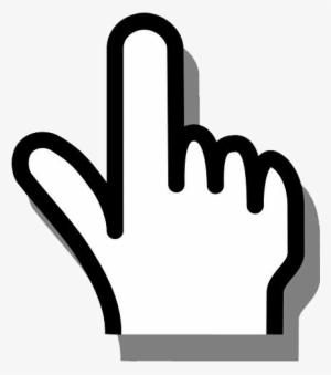 Click Transparent - Finger Pointing Down Clipart