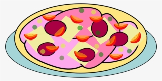 Food, Pizza, Cheese, Plate, Pepperoni, Cartoon, Italian - Animasi Food