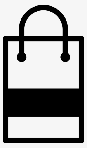 Shopping Bag Outline With A Gross Black Horizontal