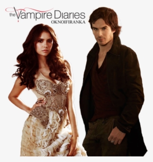 Nina Dobrev/ Elena Gilbert Si Ian Somerhalder/ Damon - Damon Vampire Transparent