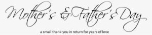 Mother's & Father's Day