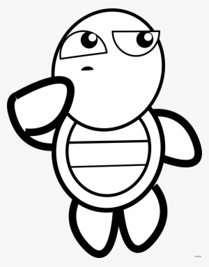 Turtle Black And White Png - Thinking Turtle Clip Art