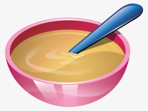 Clipart Soup In Pink Bowl Png Image - Porridge Png