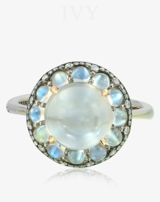 Moonstone And Diamond Ring