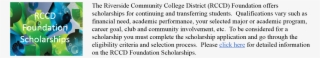 Rccd Scholarship