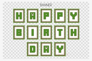 Minecraft Happy Birthday Banner Printable Clipart Minecraft